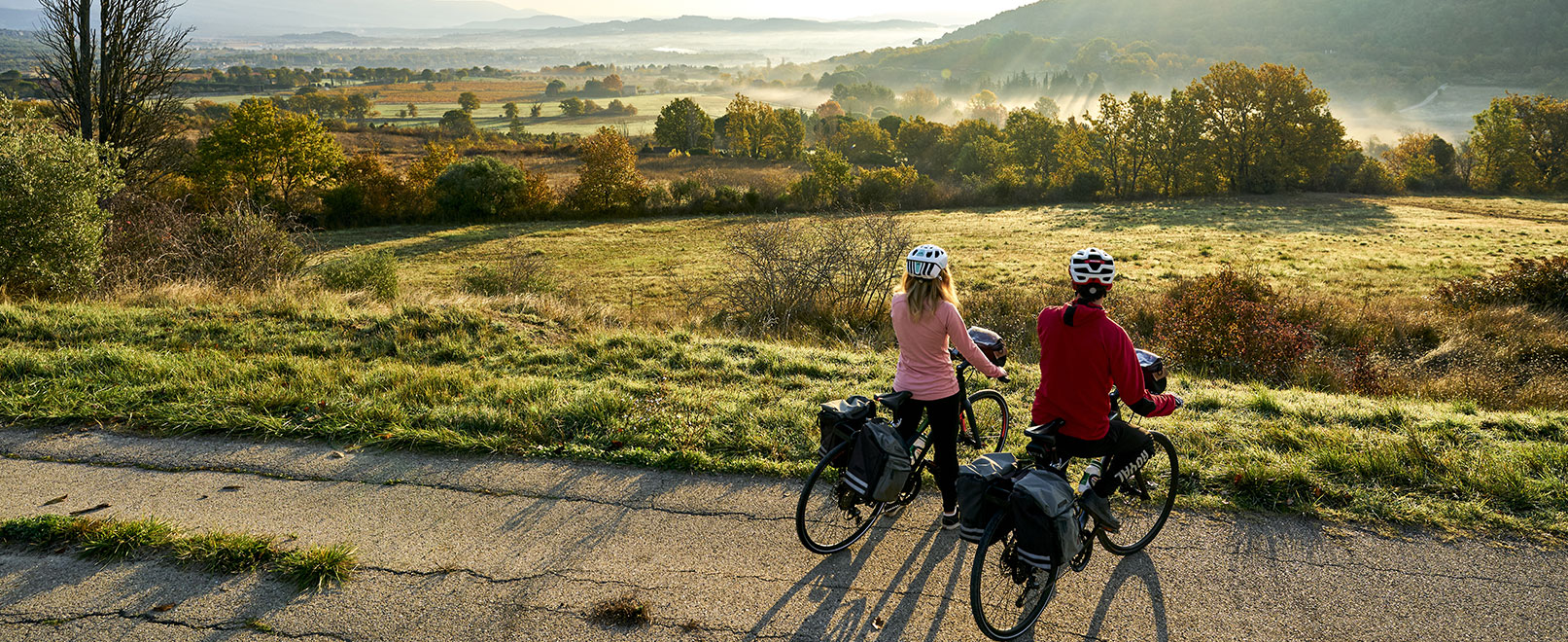 Vélo en Vaucluse en automne © Rosso